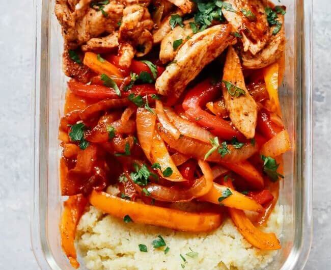 Chicken Fajita Meal-Prep Bowls