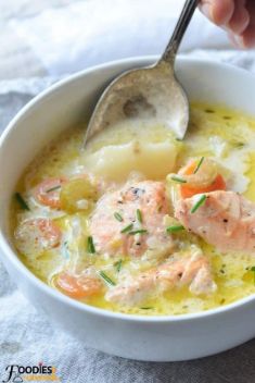 Alaskan Salmon Chowder 1 - 30 Best Delicious Seafood Soup Recipes To Brighten Your Dinner