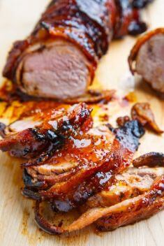 Apricot Glazed Bacon Wrapped Cajun Pork Tenderloin - Top-Rated Pork Tenderloin Recipes