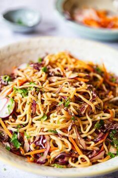 Asian Noodle Salad in Peanut Dressing - Collection Of The Best Quick And Delicious Noodle Recipes