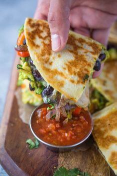 Avocado Black Bean Quesadillas - Easy And Healthy Black Bean Recipes