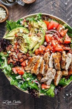 BLT Balsamic Chicken Avocado Feta Salad - Chicken Salads: Delicious Dishes To Vary Your Meal