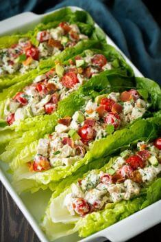 BLTA Chicken Salad Lettuce Wraps - Chicken Salads: Delicious Dishes To Vary Your Meal
