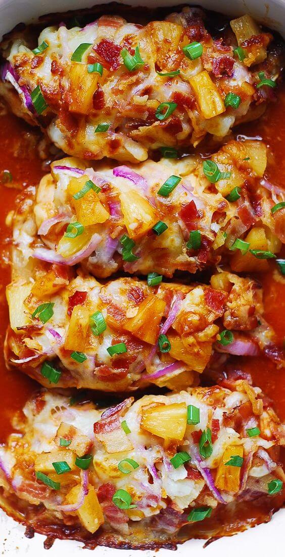 Bacon Pineapple BBQ Chicken - Best Delicious BBQ Recipes
