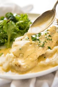 Baked Fish with Lemon Cream Sauce 1 - Crazy Good Fish Recipes