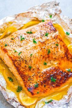 Baked Garlic Butter Salmon 2 - Crazy Good Fish Recipes