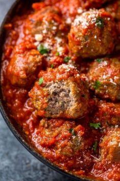 Baked Meatballs with Marinara Sauce 1 - Collection of Best Delicious Dinner For The Entire Month