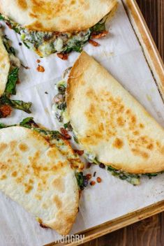 Baked Spinach Mushroom Quesadillas - 30 Of The Best Healthy Recipes