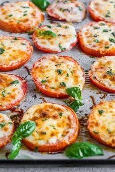 Baked Tomatoes with Mozzarella and Parmesan - Quick and Delicious Tomato Recipes