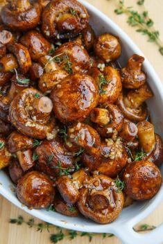 Balsamic Soy Roasted Garlic Mushrooms - 30 Of The Best Easy And Delicious Stir-Fry Recipes