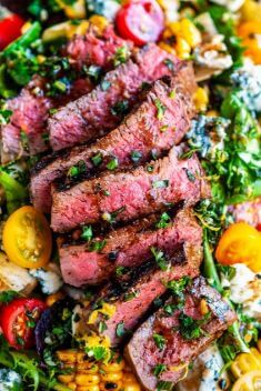 Balsamic Steak Gorgonzola Salad with Grilled Corn - "Must-Try" Steak Recipes For Your Dinner