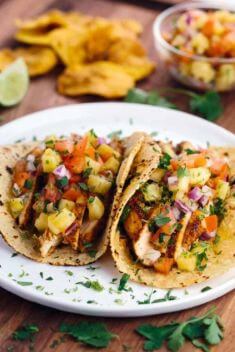 Blackened Chicken Tacos with Pineapple Salsa - Best Easy And Delicious Taco Recipes For Your Meal