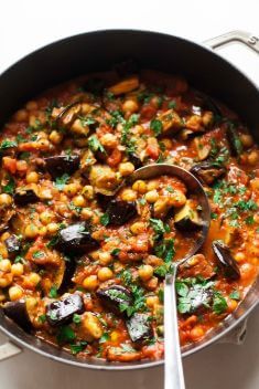 Braised Harissa Eggplant With Chickpeas - The Best Delicious Eggplant Recipes