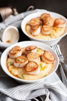 Brown Butter Scallops with Polenta - Best Scallop Dishes Recipes You Should Try