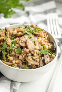 Buckwheat Kasha with Mushrooms and Olives - 30 Easy And Delicious Vegan Salad Recipes