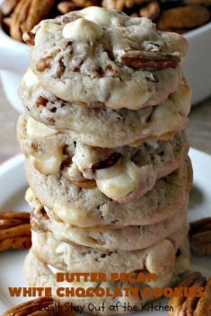 Butter Pecan White Chocolate Cookies - Homemade Butter Cookies Recipes