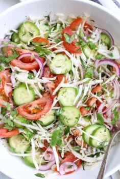 Cabbage Cucumber Tomato Salad - Quick And Delicious Cabbage Recipes