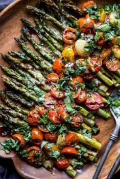 Caprese Roasted Asparagus - Collection of The Best Easy And Delicious Vegetable Recipes