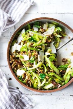 Celery Salad with Lentils Dates and Almonds - 30 Easy And Delicious Vegan Salad Recipes
