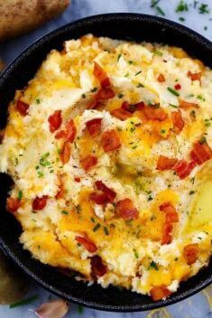 Cheddar Garlic Mashed Potato Casserole - Collection of The Best Delicious Mashed Potato Recipes