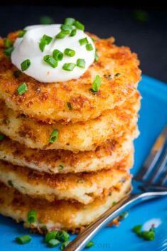 Cheesy Mashed Potato Pancakes - Collection of The Best Delicious Mashed Potato Recipes