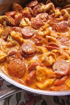 Cheesy Smoked Sausage Skillet - 30 Best Delicious Sausage Recipe That You Will Fall In Love