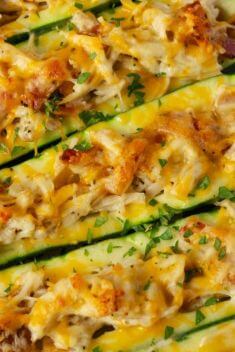 Chicken Bacon Ranch Zucchini Boats - 30 Best Zucchini Recipes That You Will Fall In Love