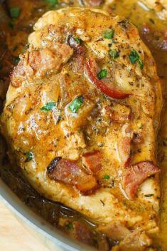 Chicken Breast in a Creamy Mustard Sauce with Bacon - Chicken Breast: Easy And Delicious Dishes