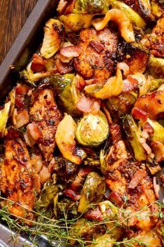 Chicken Breasts with Brussels Sprouts and Bacon - Chicken Breast: Easy And Delicious Dishes