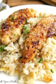 Chicken Scampi with Garlic Parmesan Rice 1 - Collection of Best Delicious Dinner For The Entire Month