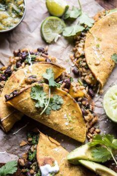 Chipotle Black Bean Brown Rice and Mango Quesadillas - Easy And Healthy Black Bean Recipes
