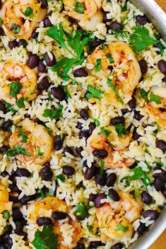 Cilantro Lime Black Bean Shrimp and Rice - Easy And Healthy Black Bean Recipes