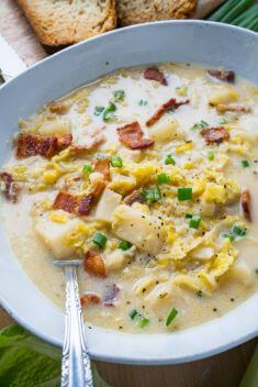 Colcannon Soup aka Irish Potato and Cabbage Soup with Bacon - Quick And Delicious Cabbage Recipes