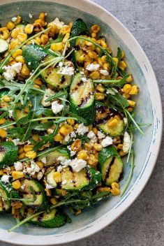 Corn And Grilled Zucchini Salad - 30 Best Zucchini Recipes That You Will Fall In Love