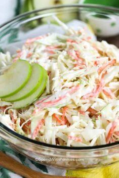 Creamy Apple Slaw - Best Easy And Delicious Coleslaw Recipes That You Will Get Hooked