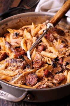 Creamy Cajun Chicken and Sausage Pasta - 30 Best Delicious Sausage Recipe That You Will Fall In Love