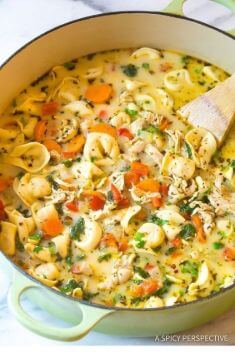 Creamy Chicken Tortellini Soup - Top-Rated Chicken Soup Recipes That You Should Save On Hand