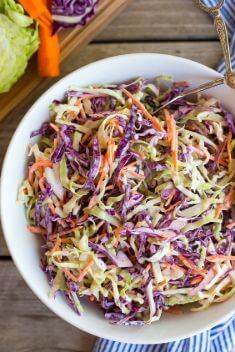 Creamy Greek Yogurt Coleslaw - Best Easy And Delicious Coleslaw Recipes That You Will Get Hooked