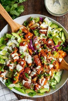 Crispy Buffalo Chicken Salad 1 - Chicken Salads: Delicious Dishes To Vary Your Meal
