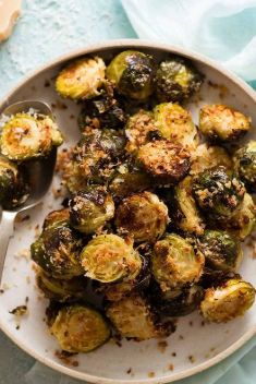 Crispy Parmesan Roasted Brussels Sprouts - 30 Best Easy And Delicious Brussels Sprouts Recipes For Your Meals