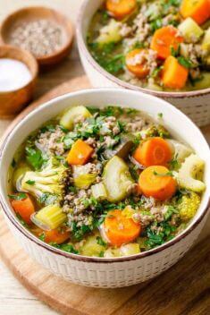 Crockpot Ground Beef Vegetable Soup - 30 Easy And Delicious Vegetable Soup Recipes