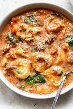 Crockpot Tortellini Soup with Sausage - Amazing Sausage Soups That You Will Blow Your Mind