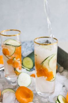 Cucumber Apricot Gin Fizz - Marvelous Summer Drink Recipes
