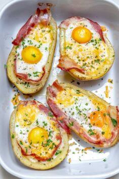 Double Baked Bacon Egg Potatoes - 30 Easy And Delicious Egg Recipes