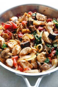 Easy One Pan Chicken and Eggplant - The Best Delicious Eggplant Recipes