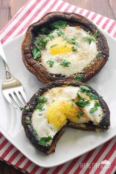 Eggs Baked in Portobello Mushrooms - 30 Easy And Delicious Egg Recipes