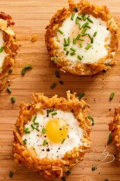 Eggs In Crispy Hash Brown Baskets - 30 Easy And Delicious Egg Recipes