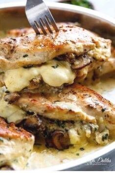 Garlic Butter Mushroom Stuffed Chicken 1 - Chicken Breast: Easy And Delicious Dishes