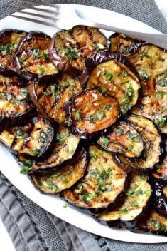 Garlic Herb Grilled Eggplant - The Best Delicious Eggplant Recipes