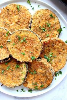 Garlic Parmesan Baked Eggplant - The Best Delicious Eggplant Recipes